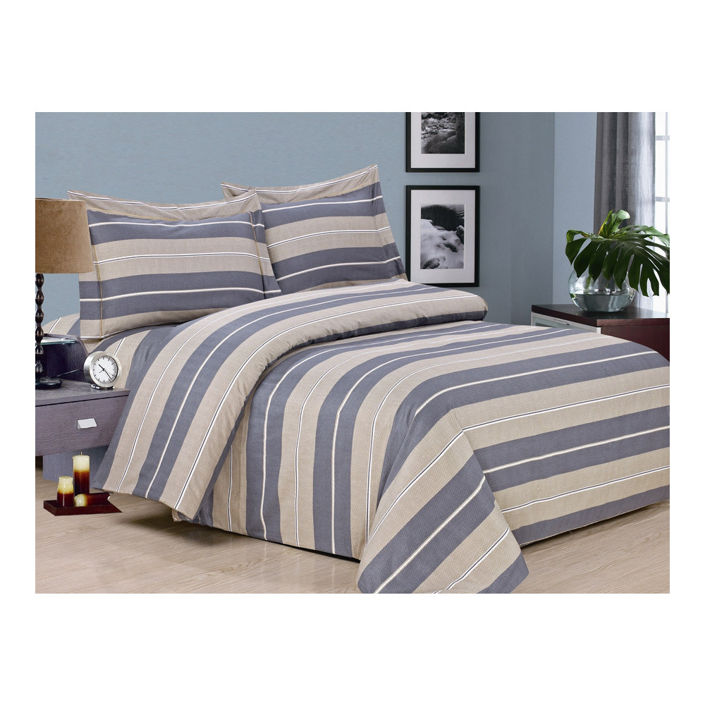 French Braided Stripe Cotton Bedding