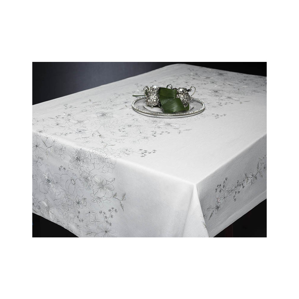Beverly Silver Spill-Proof Tablecloth