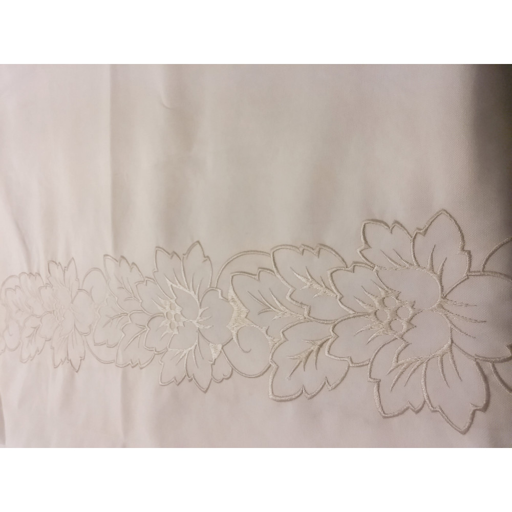 Floral Silver Spillproof Tablecloth