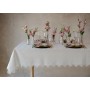 Chambray Lined  Lace Tablecloth