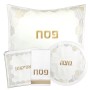 Leather Hexagon Dot Border Pesach Set 