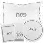 Leather Hotel Style Pesach Set - Silver