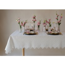 Chambray Lace Unlined Tablecloth