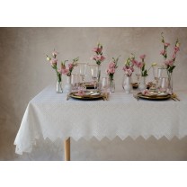 Chambray Lined  Lace Tablecloth