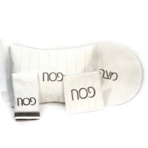 Leather Embroidered Pesach Set - Silver